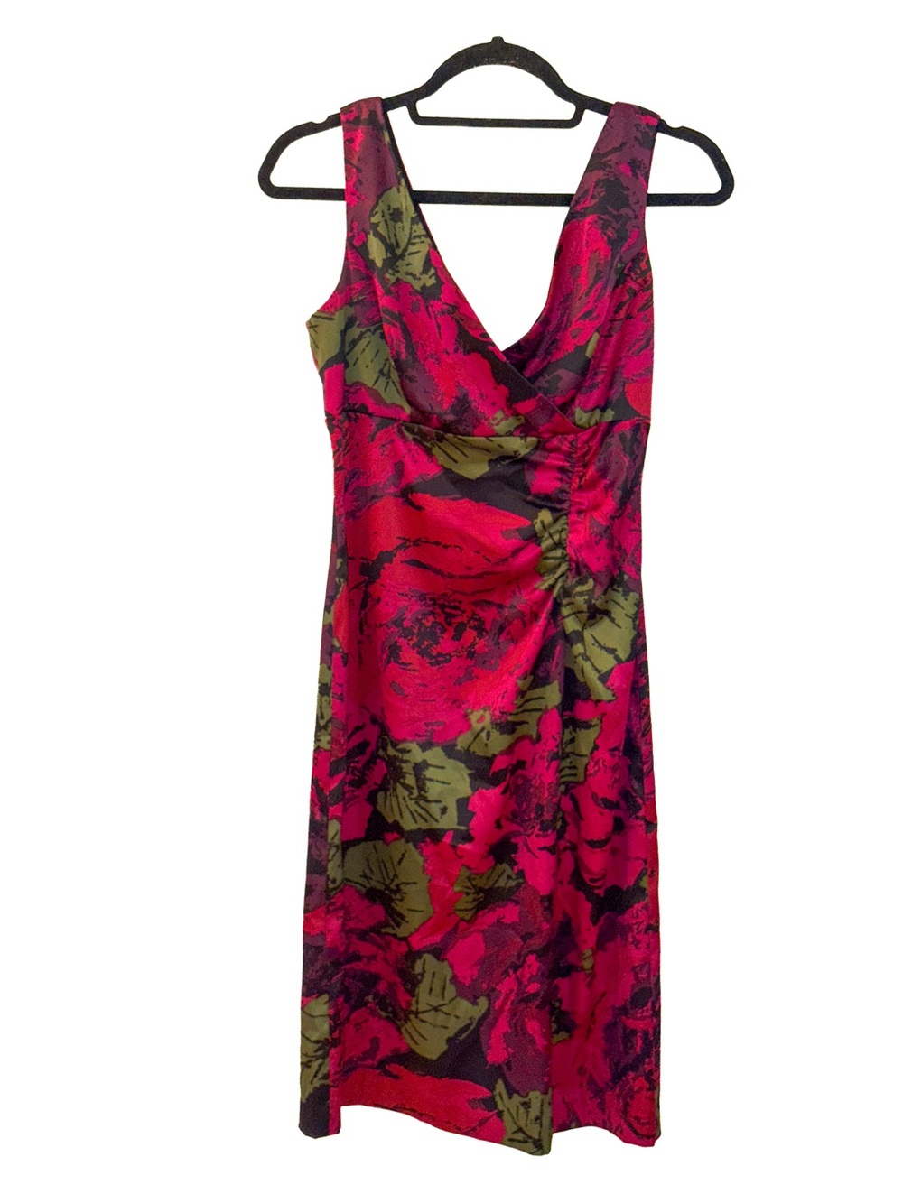 Donna Ricco New York Floral Faux Wrap Cocktail Dress Size 4 |